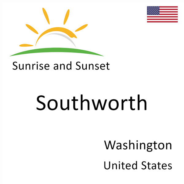 Sunrise and sunset times for Southworth, Washington, United States