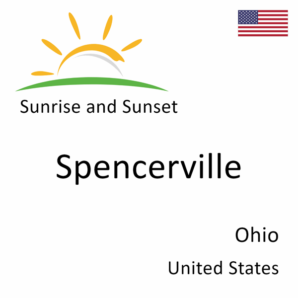 Sunrise and sunset times for Spencerville, Ohio, United States