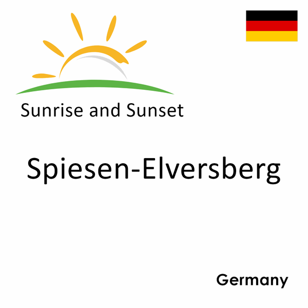 Sunrise and sunset times for Spiesen-Elversberg, Germany