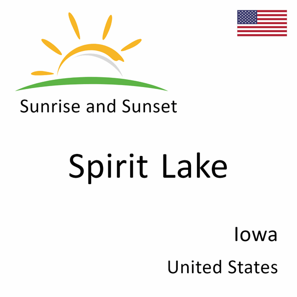 Sunrise and sunset times for Spirit Lake, Iowa, United States