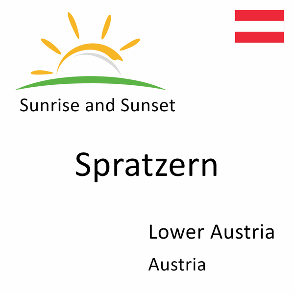Sunrise and sunset times for Spratzern, Lower Austria, Austria