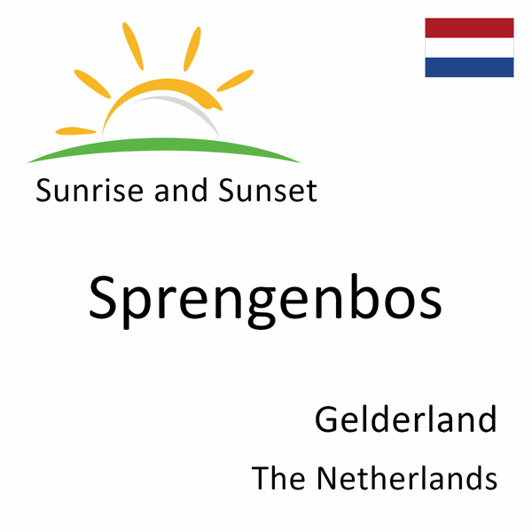 Sunrise and sunset times for Sprengenbos, Gelderland, The Netherlands