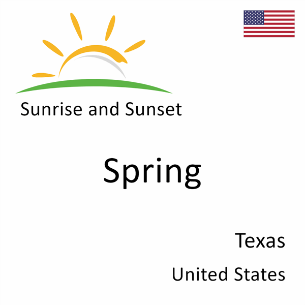 Sunrise and sunset times for Spring, Texas, United States