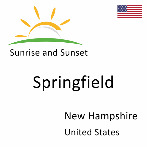 Sunrise and sunset times for Springfield, New Hampshire, United States