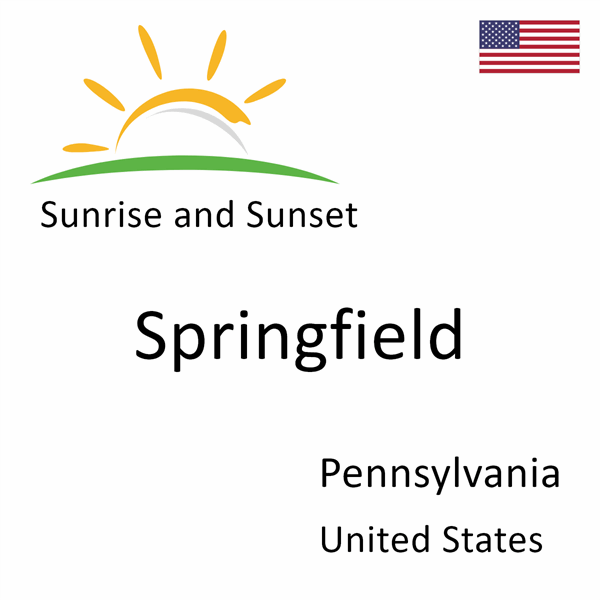 Sunrise and sunset times for Springfield, Pennsylvania, United States