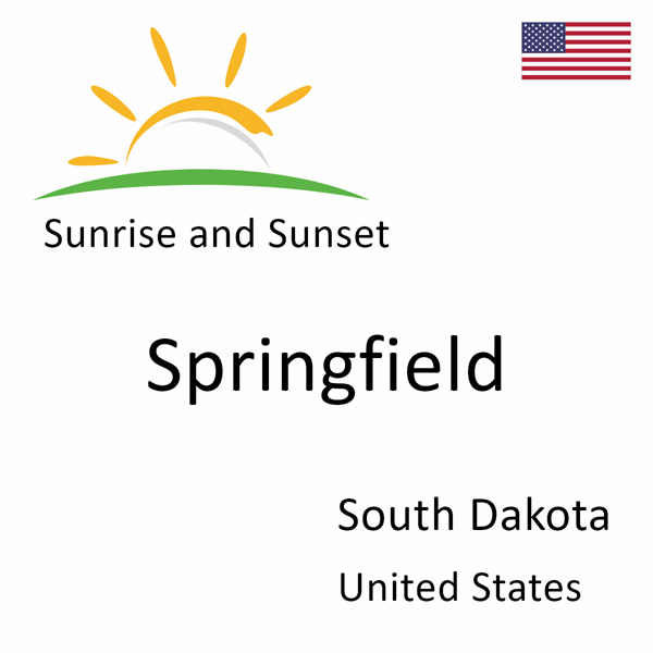 Sunrise and sunset times for Springfield, South Dakota, United States