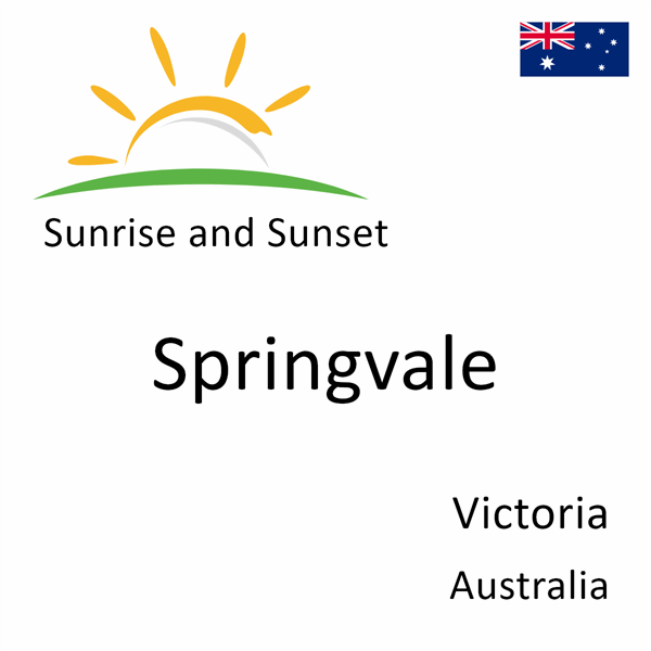 Sunrise and sunset times for Springvale, Victoria, Australia