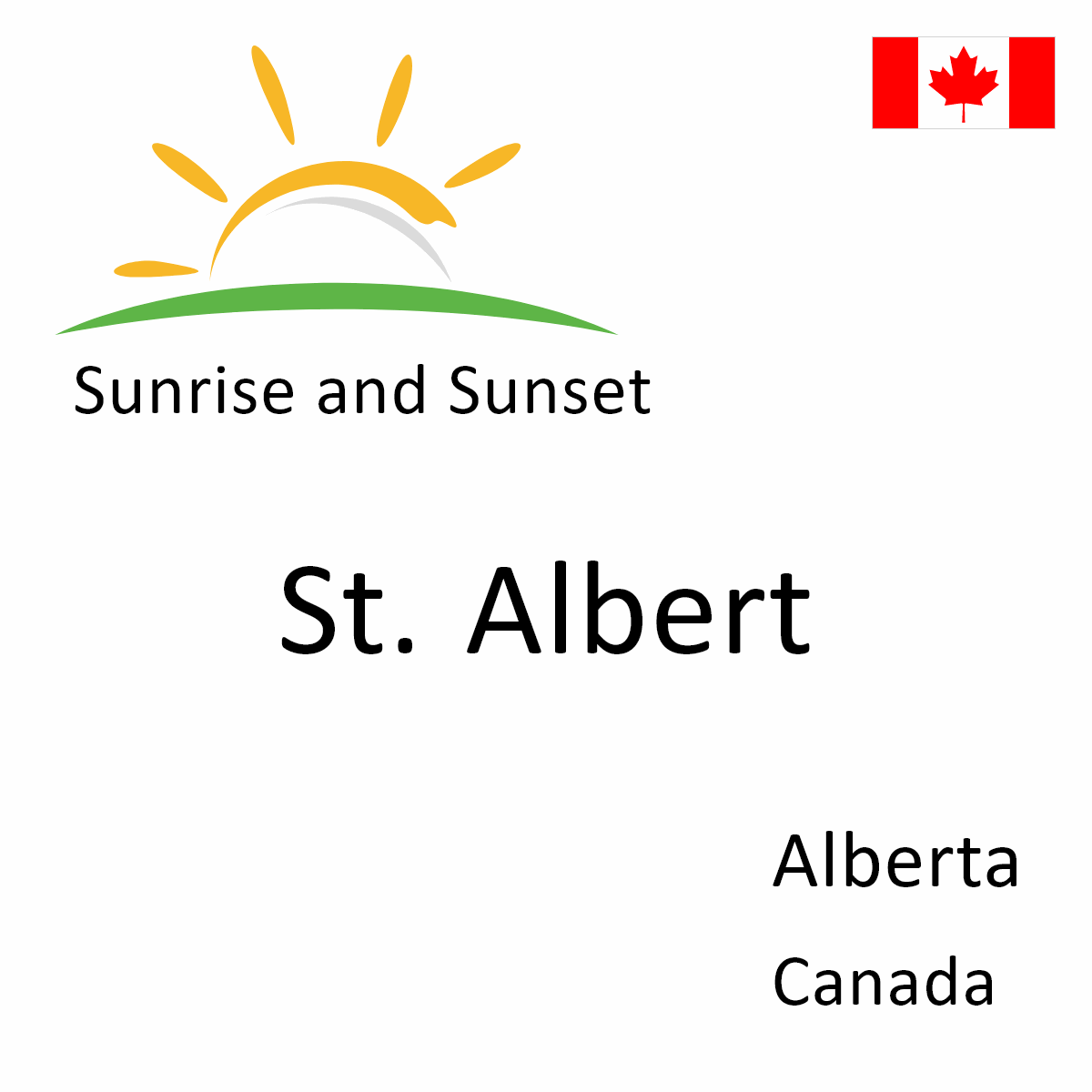 Sunrise and Sunset Times in St. Albert, Alberta, Canada