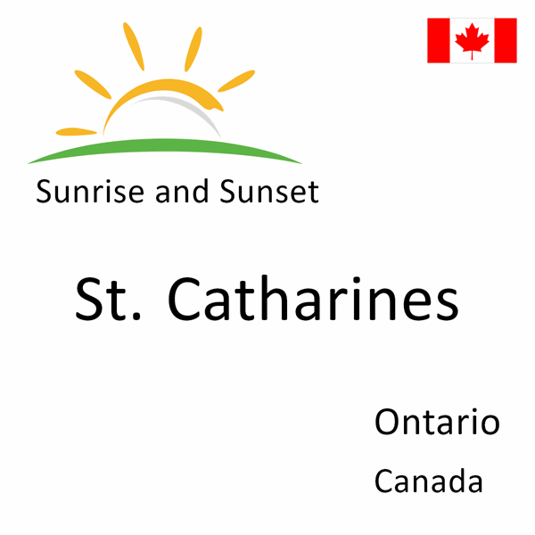 Sunrise and sunset times for St. Catharines, Ontario, Canada