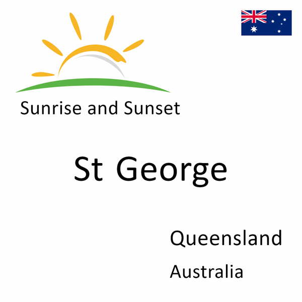 Sunrise and sunset times for St George, Queensland, Australia
