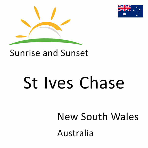 Sunrise and sunset times for St Ives Chase, New South Wales, Australia