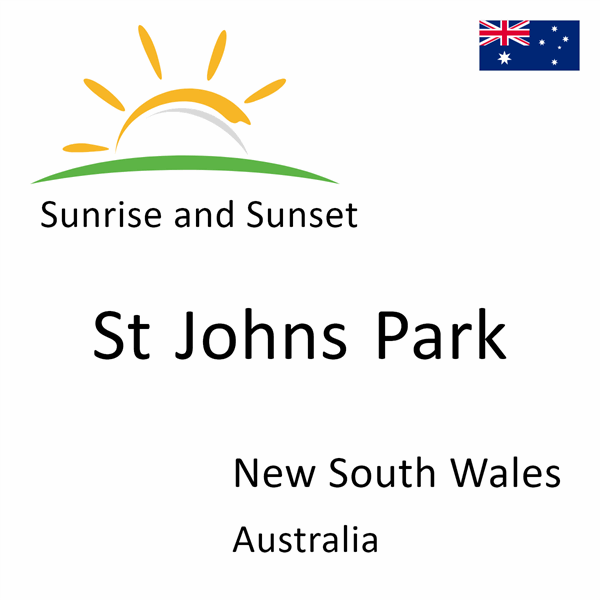 Sunrise and sunset times for St Johns Park, New South Wales, Australia