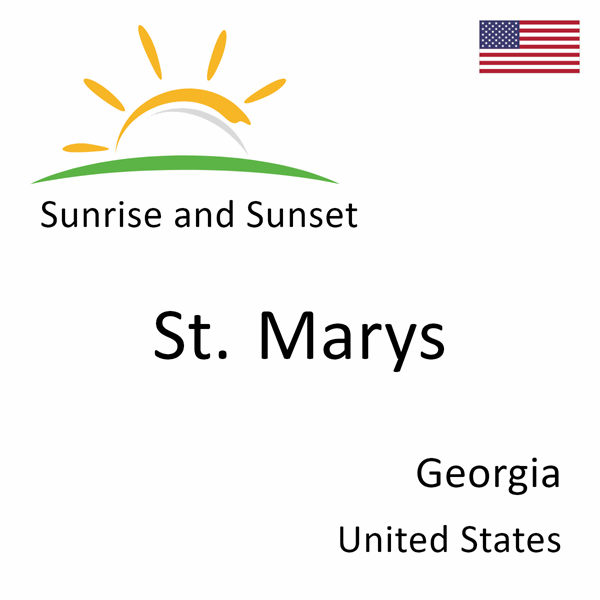 Sunrise and sunset times for St. Marys, Georgia, United States