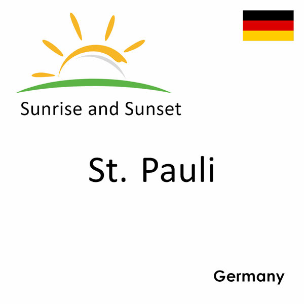 Sunrise and sunset times for St. Pauli, Germany