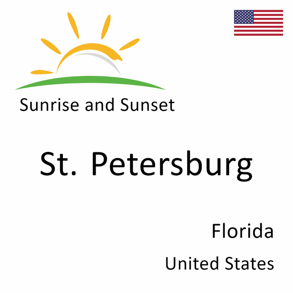 Sunrise and sunset times for St. Petersburg, Florida, United States