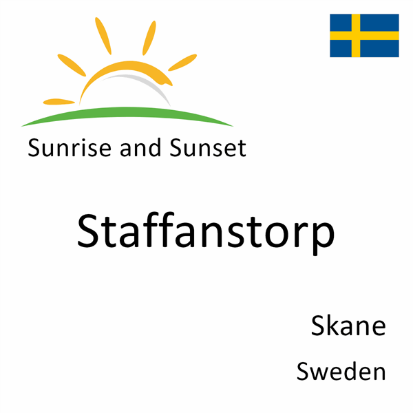 Sunrise and sunset times for Staffanstorp, Skane, Sweden