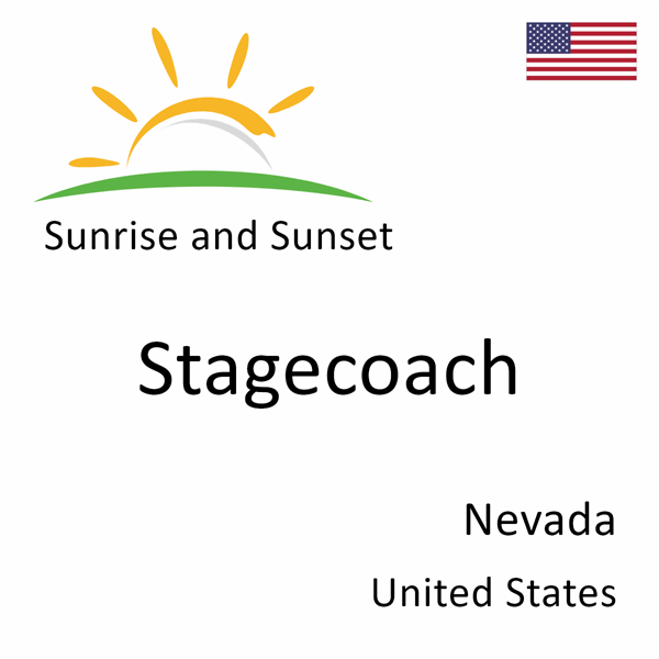 Sunrise and sunset times for Stagecoach, Nevada, United States