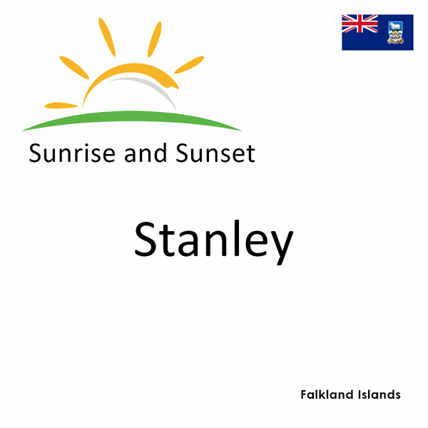 Sunrise and sunset times for Stanley, Falkland Islands