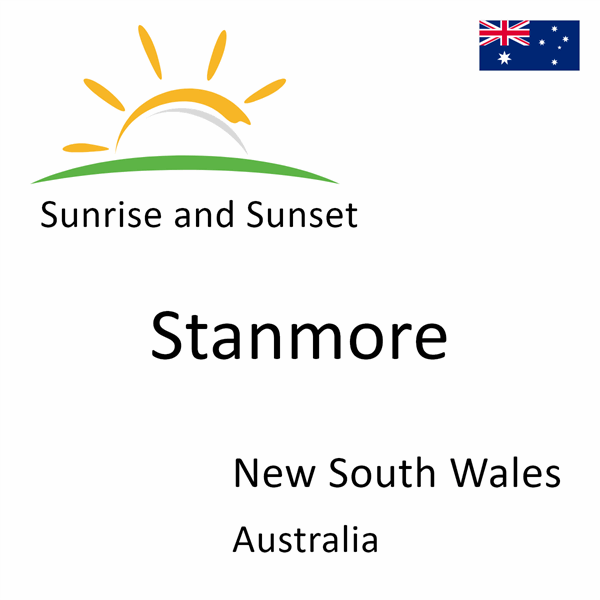 Sunrise and sunset times for Stanmore, New South Wales, Australia