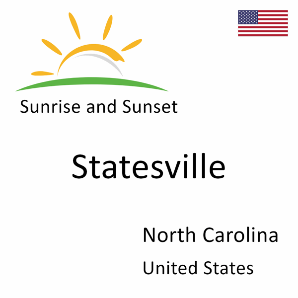 Sunrise and sunset times for Statesville, North Carolina, United States