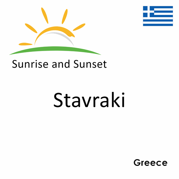 Sunrise and sunset times for Stavraki, Greece