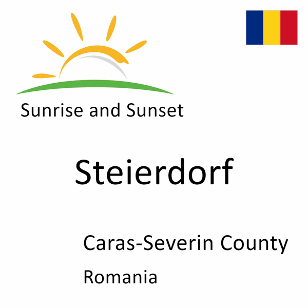 Sunrise and sunset times for Steierdorf, Caras-Severin County, Romania