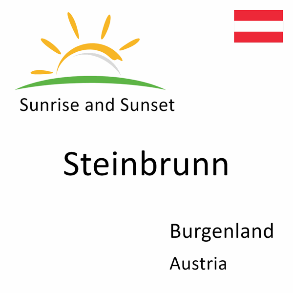 Sunrise and sunset times for Steinbrunn, Burgenland, Austria