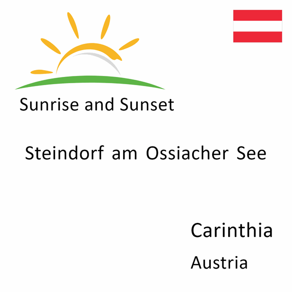 Sunrise and sunset times for Steindorf am Ossiacher See, Carinthia, Austria