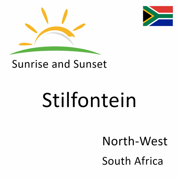 Sunrise and sunset times for Stilfontein, North-West, South Africa