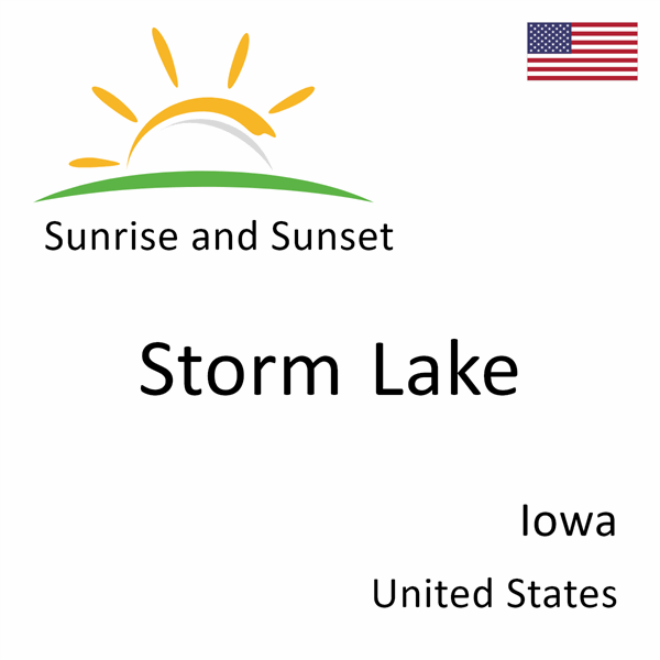 Sunrise and sunset times for Storm Lake, Iowa, United States