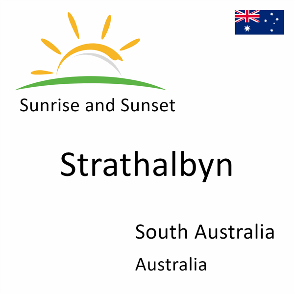 Sunrise and sunset times for Strathalbyn, South Australia, Australia