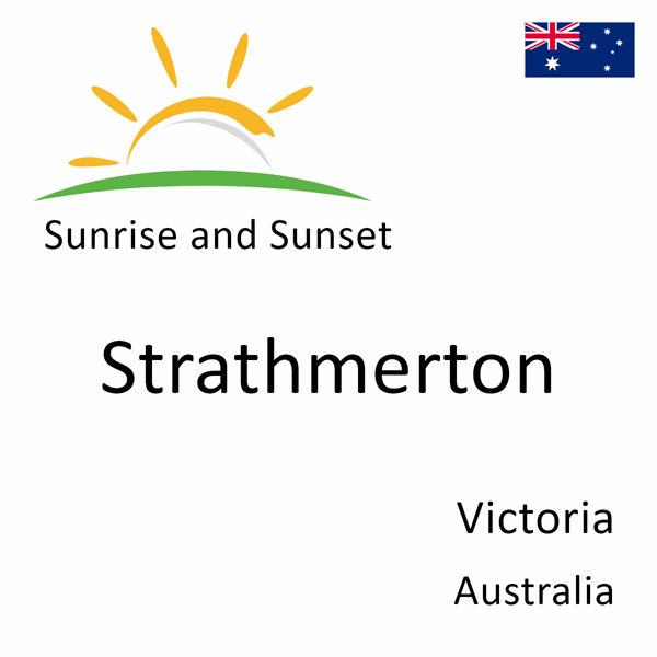 Sunrise and sunset times for Strathmerton, Victoria, Australia