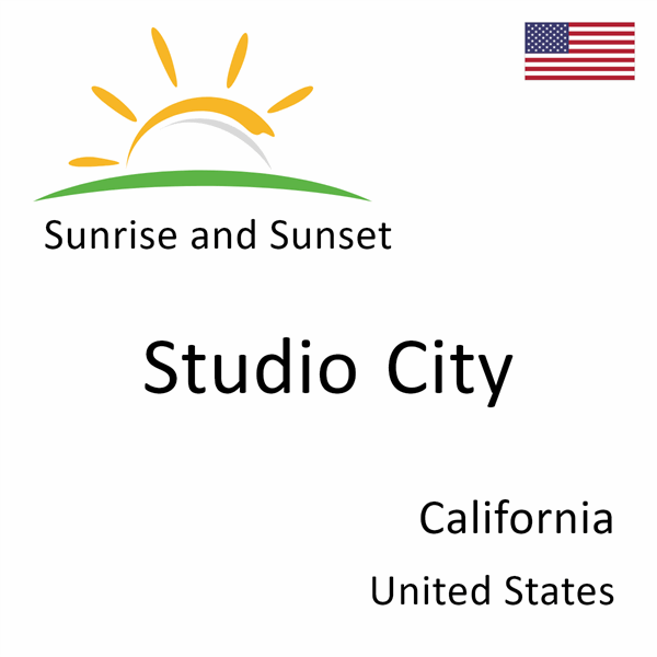 Sunrise and sunset times for Studio City, California, United States