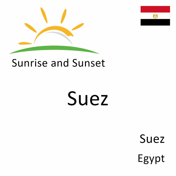 Sunrise and sunset times for Suez, Suez, Egypt