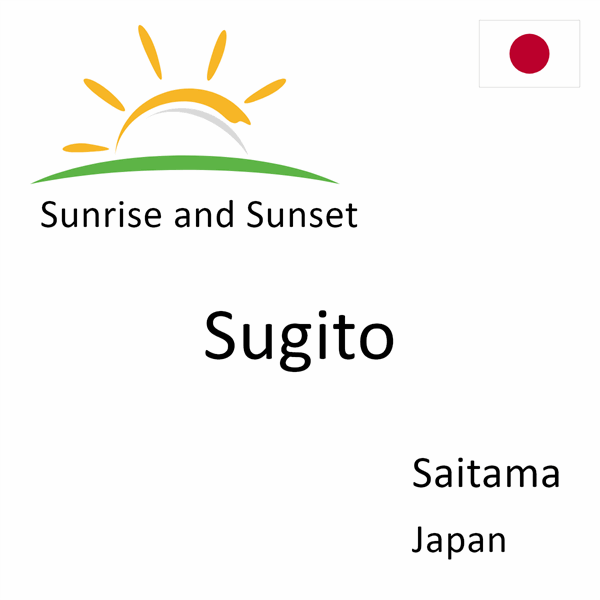 Sunrise and sunset times for Sugito, Saitama, Japan