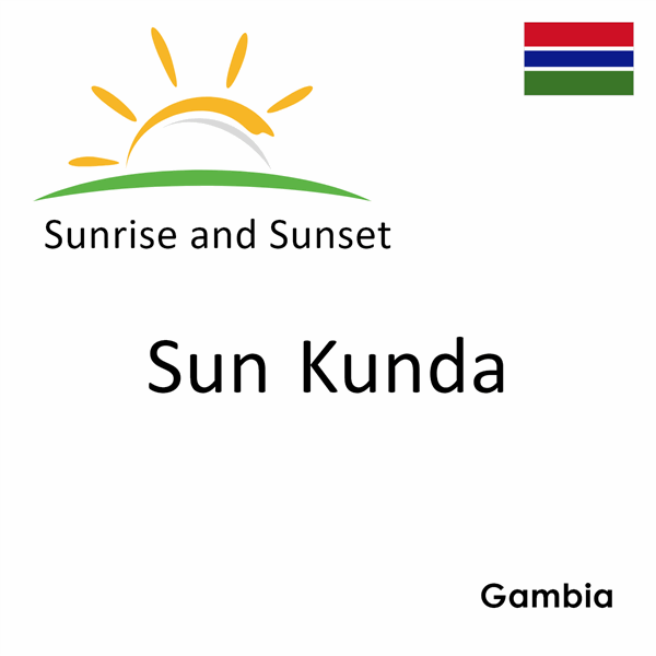 Sunrise and sunset times for Sun Kunda, Gambia