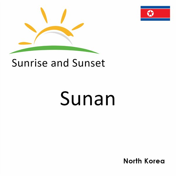 Sunrise and sunset times for Sunan, North Korea