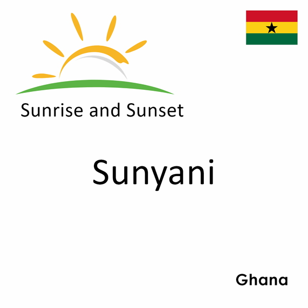 Sunrise and sunset times for Sunyani, Ghana