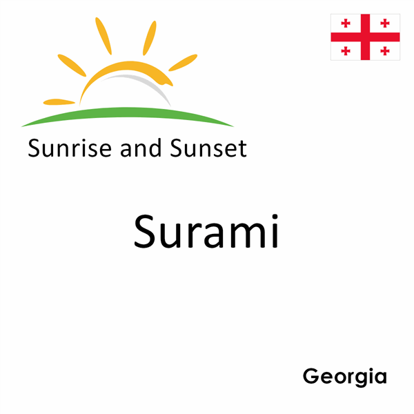 Sunrise and sunset times for Surami, Georgia