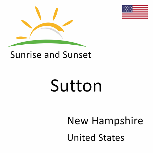 Sunrise and sunset times for Sutton, New Hampshire, United States