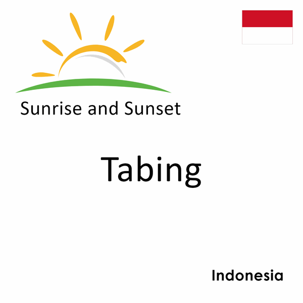 Sunrise and sunset times for Tabing, Indonesia