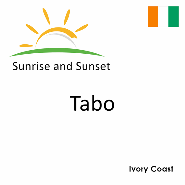 Sunrise and sunset times for Tabo, Ivory Coast