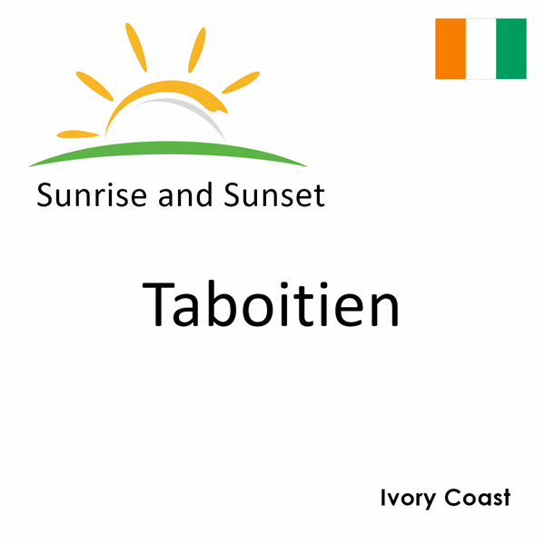 Sunrise and sunset times for Taboitien, Ivory Coast