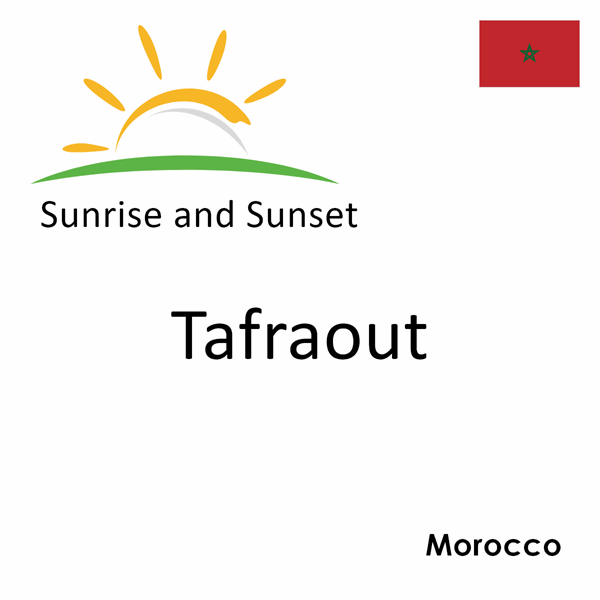 Sunrise and sunset times for Tafraout, Morocco