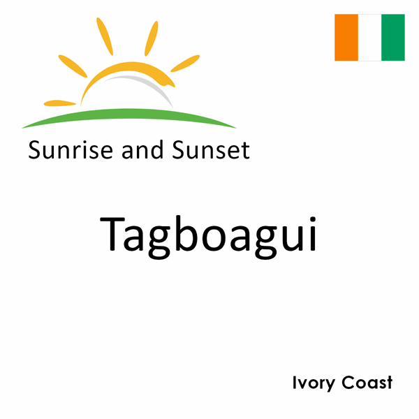 Sunrise and sunset times for Tagboagui, Ivory Coast