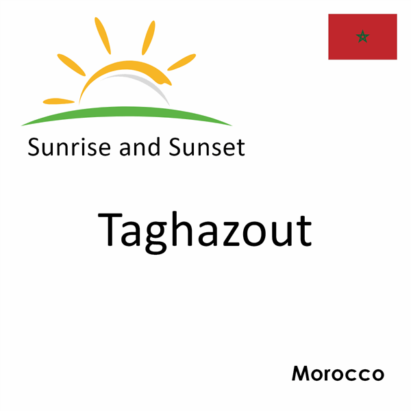 Sunrise and sunset times for Taghazout, Morocco