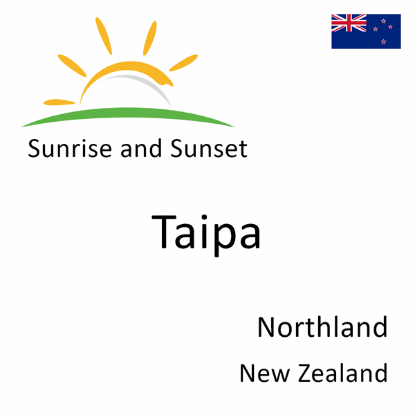 Sunrise and sunset times for Taipa, Northland, New Zealand