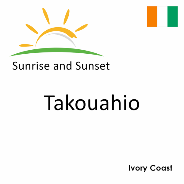 Sunrise and sunset times for Takouahio, Ivory Coast