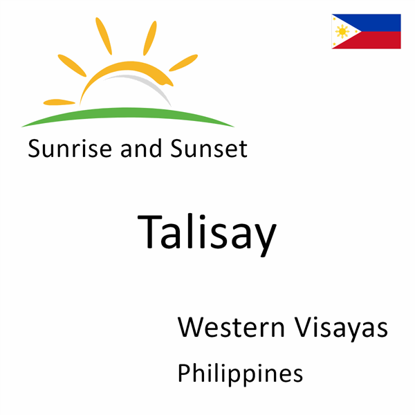 Sunrise and sunset times for Talisay, Western Visayas, Philippines