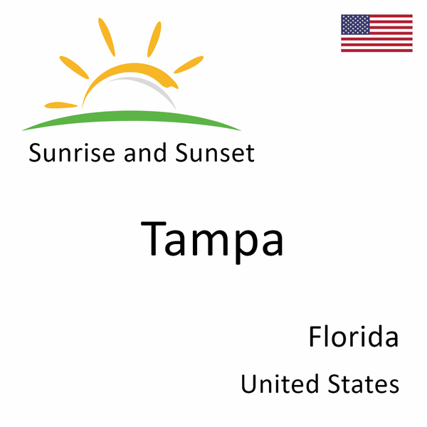 Sunrise and sunset times for Tampa, Florida, United States